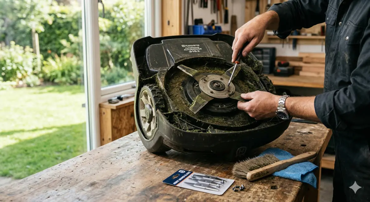 Entretien robot tondeuse