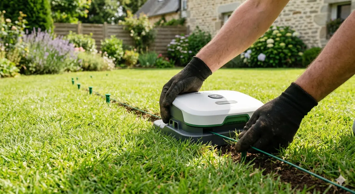 Installation robot tondeuse