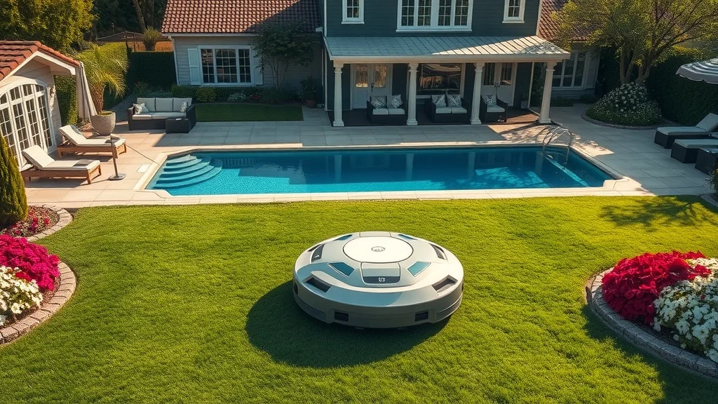 Robot tondeuse sur grand jardin de 2000 m²