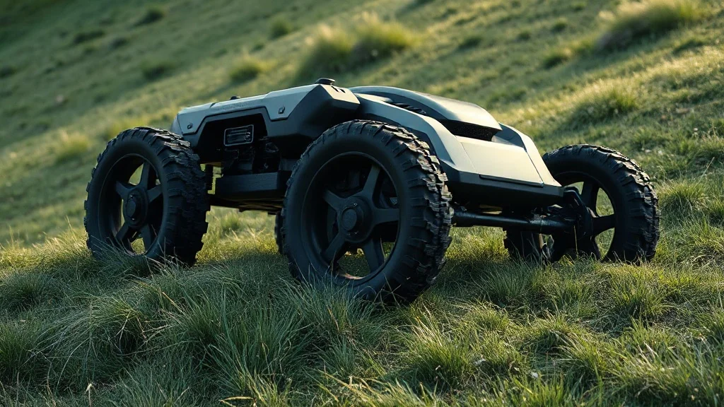 Robot tondeuse 4x4 à quatre roues motrices