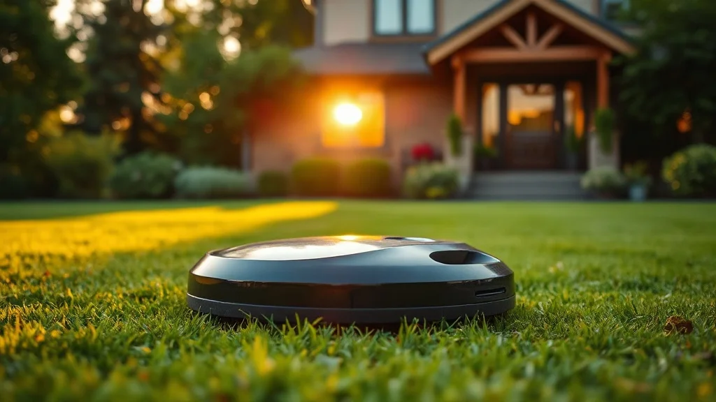 Robot tondeuse sur une pelouse de 600 m²