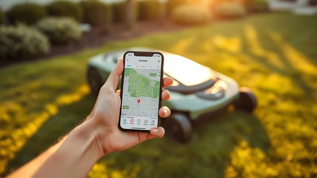 Application smartphone de pilotage d'un robot tondeuse