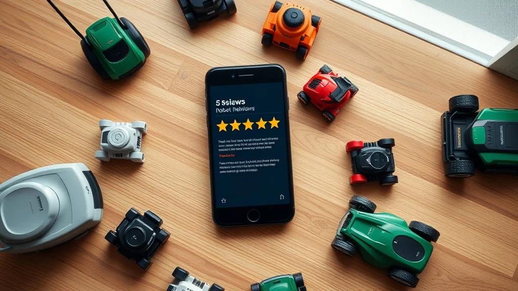 Robot tondeuse dans un jardin avec retours d'expérience utilisateurs