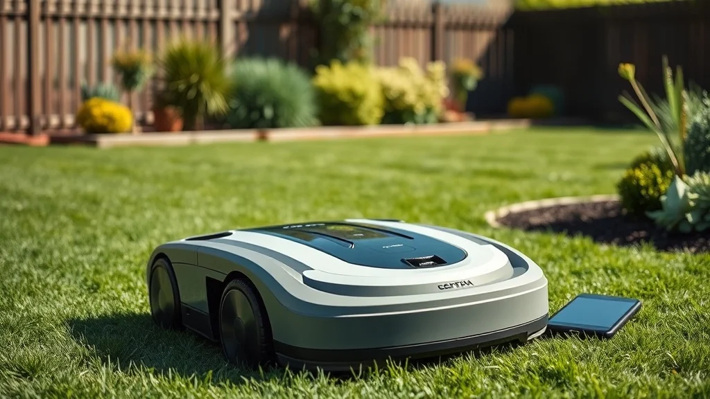 Batterie lithium-ion de robot tondeuse stockée dans un garage à l'abri du gel