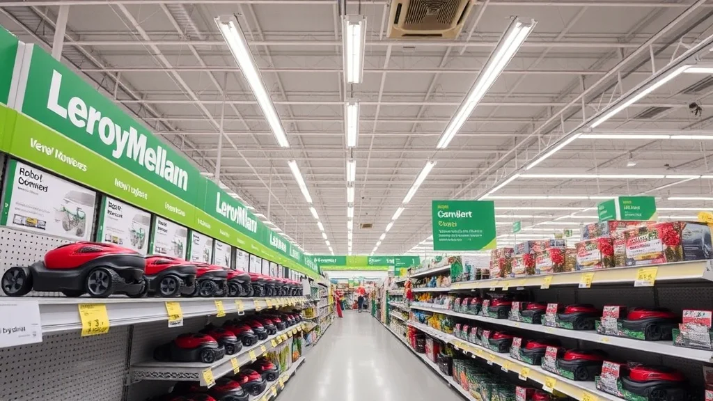 Robots tondeuses en rayon chez Leroy Merlin — guide d'achat 2026