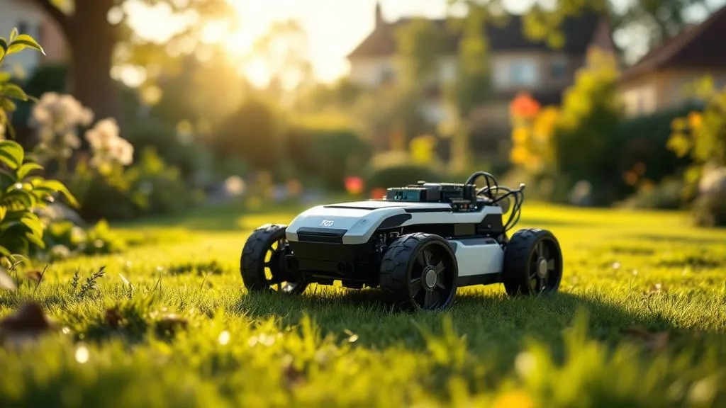 Robot tondeuse open source DIY avec Arduino et GPS RTK sur un établi