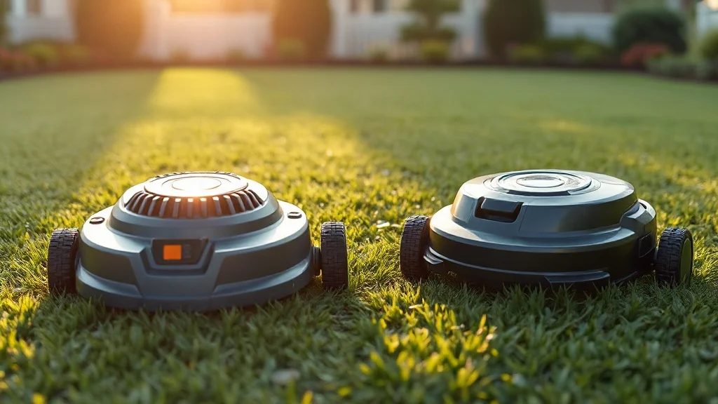 Comparatif robot tondeuse Worx Landroid contre Husqvarna Automower sur une pelouse
